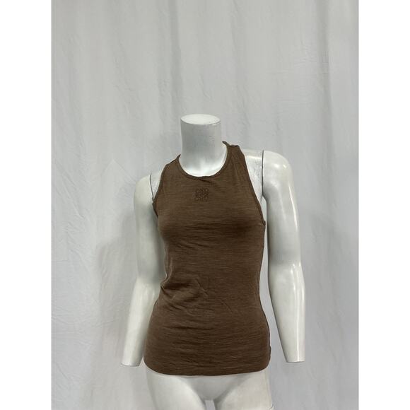 Loewe 'Anagram' Brown Wool Tank Top Size S - Picture 2 of 5